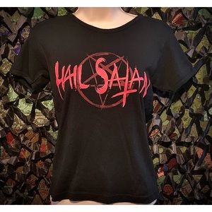 SALE Vtg 2003 “Hail Satan” Ladie’s Babydoll Shirt